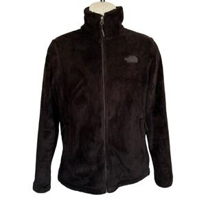 The‎ North Face Women's Full Zip Osito Fleece Jacket Black Sz M Logo Outdoor